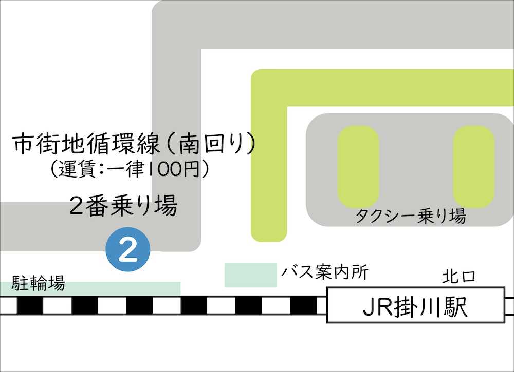 掛川駅北口バス乗り場